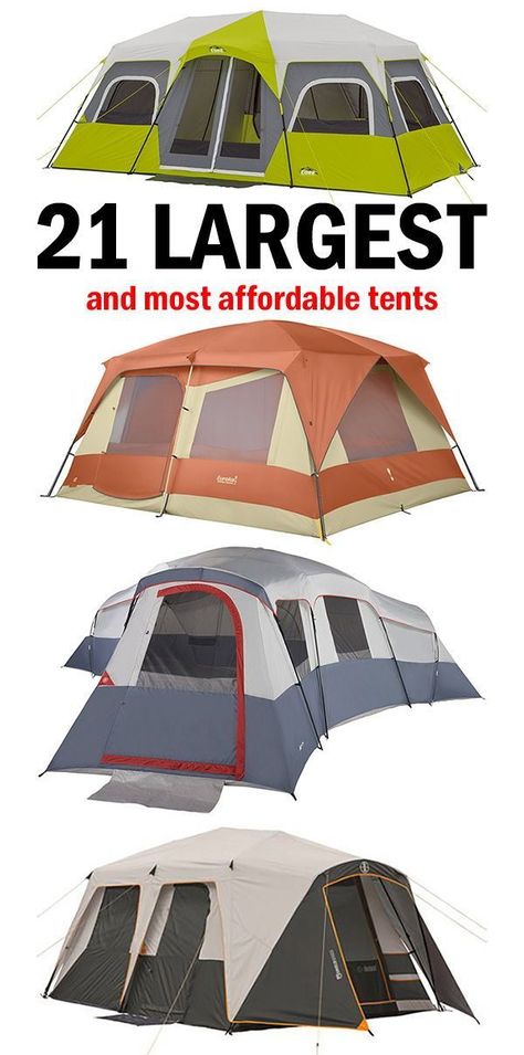 Large family camping tents that are very affordable. #camping #familycamping #campingtents Uk Campsites, Best Family Tent, Zelt Camping, Tenda Camping, Best Tents For Camping, Tent Campers, Family Tent Camping, Camping Organization, Cabin Tent