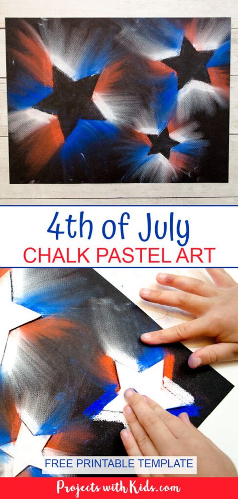 Patriotic Crafts Diy, Art Splatter, Fourth Of July Crafts For Kids, Chalk Pastel Art, 4th July Crafts, Patriotic Art, Chalk Pastel, Patriotic Crafts, Daycare Crafts