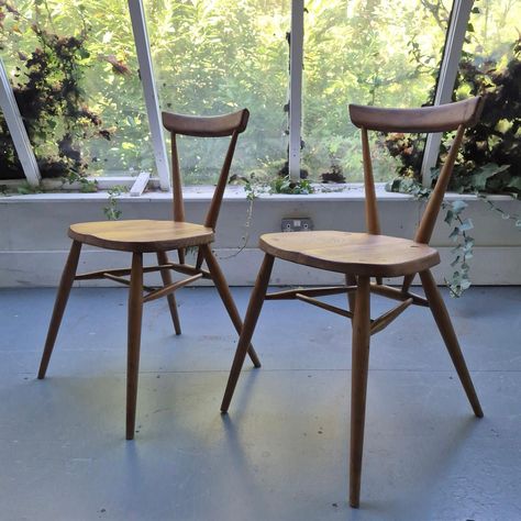 I'm often asked about labels on Ercol furniture and whether it's only 'genuine' if it has a label. Firstly, there isn't any 'fake' Ercol as such. Nobody was knocking out copies of armchairs and tables in China, but there are some dining chairs by 'Priory' that could certainly be mistaken for Ercol at first glance and some Scandinavian ones that are similar too. But a lack of a label is nothing to worry about - all the labels were stickers up until the mid 90s and they often came off with clea... Ercol Furniture, Mid 90s, Dining Chairs, China, Furniture, Quick Saves