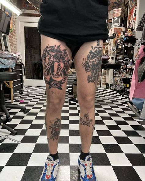 Traditional Shin Tattoo, Melbourne Tattoo, Shin Tattoo, Classic Tattoo, S Tattoo, One Shot, American Traditional, Old School Tattoo, Black Tattoos