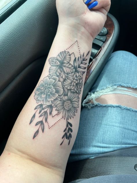 Birth flowers of July (2), September and October tattoo September And October Flower Tattoo, Succulent Tattoos, September Birth Flower Tattoo, Birth Flowers Tattoo, October Birth Flower Tattoo, October Tattoo, Birth Flower Tattoo Ideas, October Flower, Succulent Tattoo