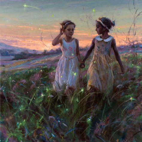 https://flic.kr/p/2ivFgDr | Daniel Gerhartz "Fireflies" 21st century | Daniel Gerhartz [American painter 1965-] Website: danielgerhartz.com/  Mid-career retrospective, Museum of Wisconsin Art 2018: www.facebook.com/MuseumofWisconsinArt/posts/1015653655615...  Oil on canvas  This is a copyright work for educational purposes only Daniel Gerhartz, Arte Pulp, Wisconsin Art, Oil Painting Nature, Photo D Art, 수채화 그림, Oil Painting Portrait, Ethereal Art, Mini Canvas Art