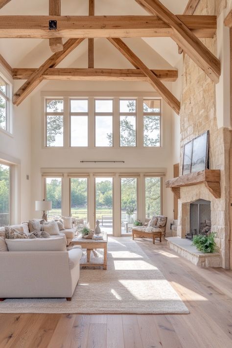 Country Decor Ideas: Bringing Rustic Charm to Every Room – Everyday Inspo Country House Style Interior, Cottage House Vibes, Country House Windows, Luxury Country Homes Interior, Timber Frame Homes Interior, Future Life Country, Country Houses Interiors, Country Side House Interior, Country House Inside