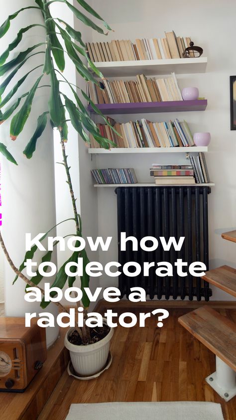 Whether you are designing your dream feature wall with your new favourite rad, or sprucing up a radiator cover with some cute styling, we got you covered.  

Keep reading for the dos and don’t about how to decorate above a radiator, as well as some dreamy interior inspo from our cool customers. You’re gonna love them! Above Radiator Ideas, Over Radiator Ideas, Baseboard Heaters Decorating Around, Dreamy Interior, Radiator Shelf, Flat Panel Radiators, Column Radiators, Cosy Spaces, Cosy Corner