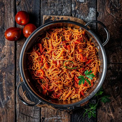 Haitian Spaghetti with Herring - Mika's Table -Flavors of Island Cuisine Haitian Spaghetti, Herring Recipes, Scotch Bonnet, Tomato Paste, Savoury Dishes, Fish And Seafood, Seafood, Spaghetti, Cooking Recipes