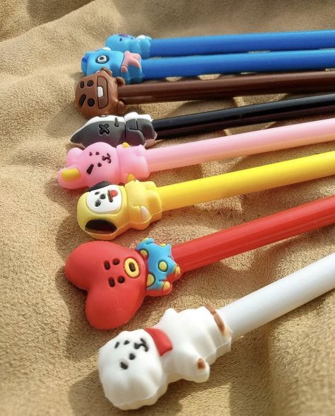 Bt21 Pen, Bts Pen, Bts Stationary, Study Items, Stationary Products, Bt21 Merch, Studying Stationary, Bts Aesthetics, Army Room Decor