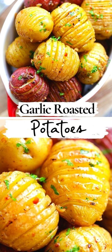 Oven Potato Recipes, Best Roasted Potatoes, Garlic Potatoes Recipe, Potato Side Dishes Easy, Best Potato Recipes, Potatoes In Oven, Garlic Roasted Potatoes, Oven Roasted Potatoes, Easy Potato Salad