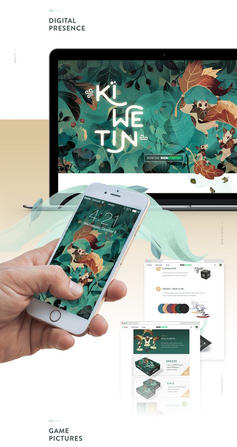 Kiwetin is an unpredictable and elegant fast-paced board game for the whole family. 동화 삽화, Desain Buklet, Board Game Design, Webpage Design, Web Layout Design, Graphic Design Layouts, Graphic Design Fun, Website Design Inspiration, Design Graphique