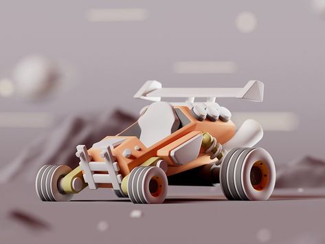 Dune Buggy by Gustavo Henrique on Dribbble 3d Toys, Car Artwork, Space Toys, Ui Design Inspiration, Dune Buggy, Car Games, Garage Design, Mini Bike, Vehicle Design