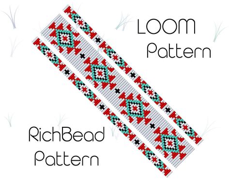 Excited to share the latest addition to my #etsy shop: Bead loom patterns native american Tribal seed bead bracelet patterns Narrow bracelet Loom weaving Delica bead patterns https://etsy.me/3FmiUJQ Alpha Bracelet, Loom Designs, Seed Bead Bracelet Patterns, Native Beading, Beading Loom, Native Beading Patterns, Loom Jewelry, Bead Loom Pattern, Loom Bracelet Patterns