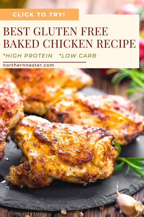 Gluten Free Baked Chicken Recipes, Gluten Free Chicken Breast Recipes, Moist Baked Chicken Breast, Gluten Free Baked Chicken, Baked Chicken Pieces, Moist Baked Chicken, Chicken Gluten Free, Baked Fried Chicken, Baked Ranch Chicken