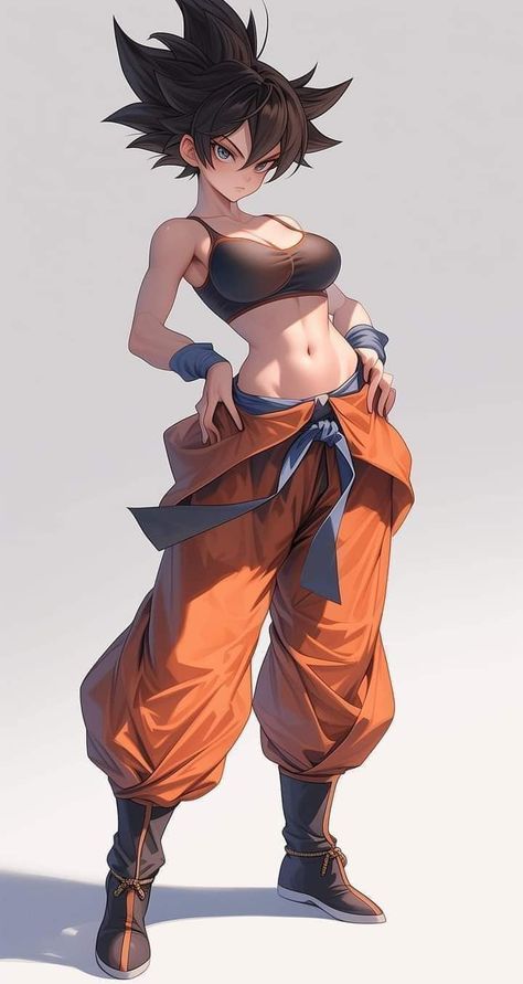 Female Sayian Art, Female Vegeta, Fem Goku, Female Super Saiyan, Female Saiyan, Female Goku, Dragon Ball Painting, Dragon Ball Super Wallpapers, Black Cartoon Characters