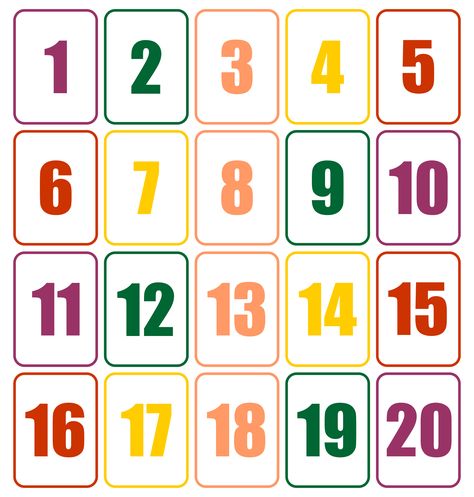 Number Cards 1-20 Numbers 1-30 Free Printable, Number 1-20, Number Cards 1-20 Free Printable, Large Printable Numbers, Printable Calendar Numbers, Number Cards Printable, Proper Nouns Worksheet, Technology Lesson Plans, All About Me Worksheet