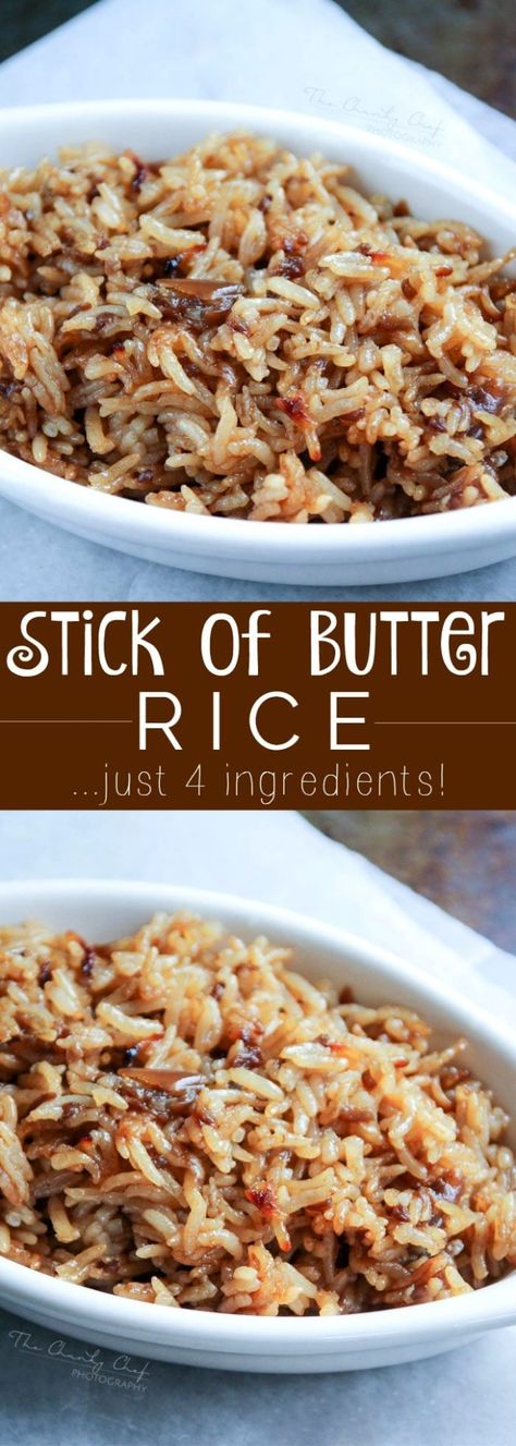 Buttered Rice Recipe, Stick Of Butter Rice, Rice Dishes Recipes, The Chunky Chef, The Best Rice, Chunky Chef, Rice Side Dish Recipes, Best Rice, Rice Recipes For Dinner