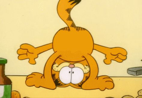 Garfield Funny GIF - Garfield Funny - Discover & Share GIFs Garfield Funny, Garfield The Cat, Cartoon Cat, Upside Down, Animated Gif, Funny Gif, Gif, Funny