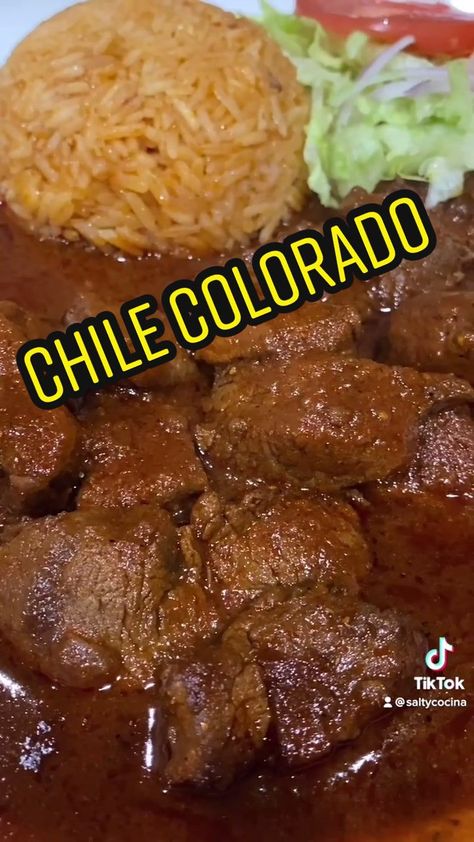 Chile Colorado Recipe Beef, Chile Colorado Recipe, Chili Colorado Recipe, Colorado Beef, Salty Cocina, Chili Colorado, Best Chicken Tortilla Soup, Chile Colorado, Colorado Food