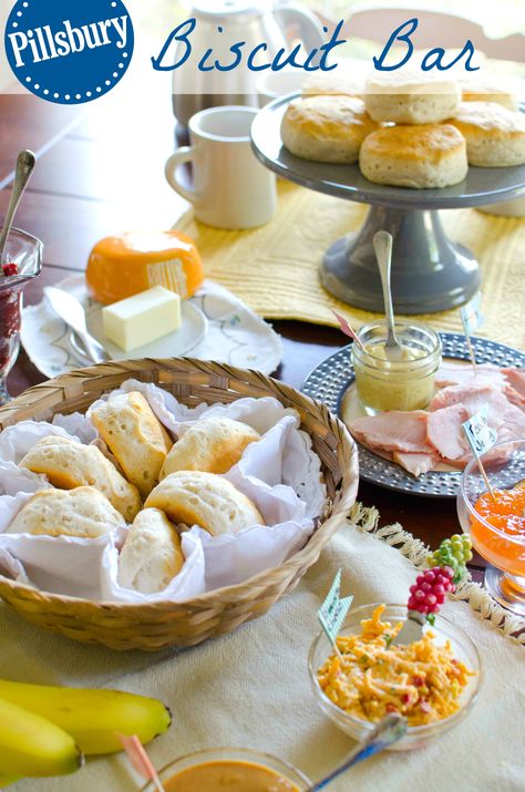 Biscuits are the star of this get-together! Our favorite Mississippi-based blogger Seed At The Table shows how to throw an easy, affordable and fun Southern-style party with a flaky biscuits. Southern Bridal Shower Ideas, Nut Tart, Graduation Brunch, Pillsbury Biscuits, Biscuit Bar, Healthy Brunch Recipes, Food Bars, Morning Brunch, Easy Brunch Recipes