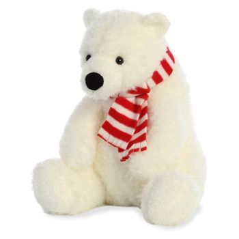 Stuffed Polar Bear, Red And White Christmas, Christmas Scarf, Summer Goals, Polar Bears, Bear Stuffed Animal, Cute Stuffed Animals, Holiday Decor Christmas, Christmas Wishlist