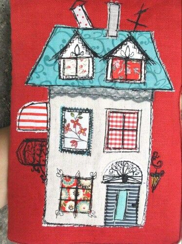 Sharon Blackman, Freehand Machine Embroidery, Applique Art, Textile Art Embroidery, Fabric Postcards, Fabric Cards, Free Motion Embroidery, Beach Huts, Fabric Journals