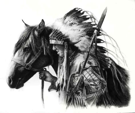 Indian Horse Tattoo, Native American Tattoo Designs, Indian Tattoo Design, Native American Drawing, American Indian Artwork, Native American Horses, Native American Tattoo, American Indian Tattoos, Native American Tattoos