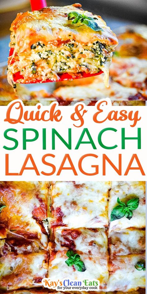 Spinach And Meat Lasagna, Easy Lasagna Recipe With Ricotta, Easy Spinach Lasagna, Spinach Lasagna Recipe, Spinach And Ricotta Lasagna, Veggie Lasagna Recipe, Healthy Lasagna Recipes, Lasagna Recipe With Ricotta, Healthy Lasagna