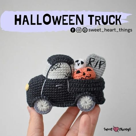 Free Amigurumi Patterns Every Day (@pattern_free_crochet) on Threads Truck Crochet Pattern, Truck Crochet, Crochet Pattern Halloween, Crochet Flamingo, Spooky Diy, Halloween Amigurumi, Crochet Animal Amigurumi, Baby Toys Rattles, Vintage Crochet Pattern