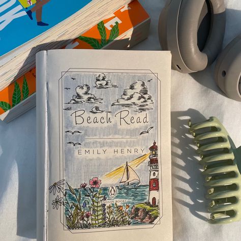 #beachread #bookstagram #books #annotating #booktok #emilyhenry #bookworm Did Drawing, Emily Henry Books, Cover Drawing, Sunshine Girl, Emily Henry, Beach Read, Beach Books, The Archer, Yellow House