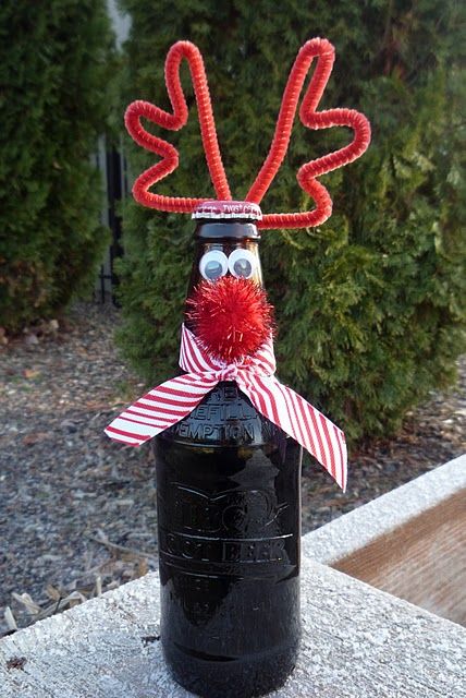 Reindeer Reindeer Beer, Rudolph Crafts, Christmas Neighbor, Cookies Ideas, Neighbor Christmas Gifts, Christmas Gifts For Coworkers, Christmas Crafts For Gifts, Ideas Vintage, Christmas Gifts For Boyfriend