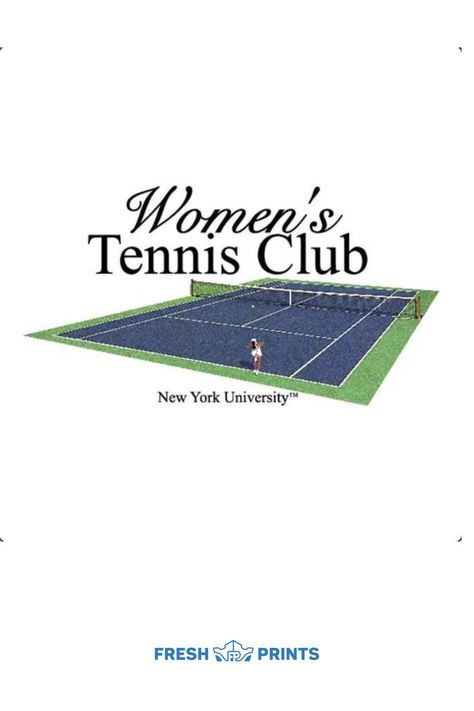 Customize cute and trendy merch for your organization with Fresh Prints! NYU, new york university, women's tennis, women's tennis club, intramural sports, intramural tennis, club tennis, tennis outfits, tennis style, tennis fashion, tennis tee shirt, tennis graphic, preppy tennis, college tennis team, tennis club outfits, tennis club shirt, custom team apparel, custom college intramural merch, merch ideas, merch inspo, sporty merch, trendy merch, tennis merch, tennis theme, women's club, fresh Trendy Merch, Tennis Graphic, College Tennis, College Club, New York University, Tennis Team, Tennis Club, Tennis Fashion, York University