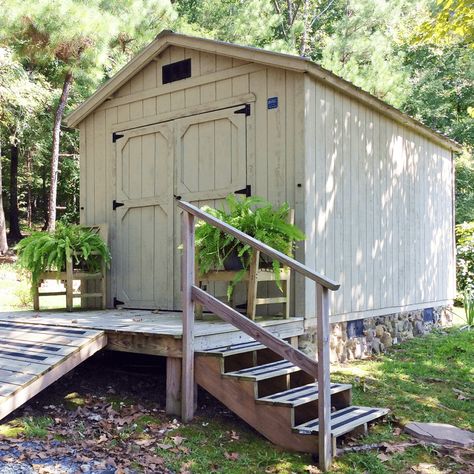 10 x 16 Wood A-Frame Shed • Bunce Buildings 10x16 Shed, White Siding, Roof Colors, Wood Interiors, Cool Store, A Frame, Main Colors, Storage Space, Farmer