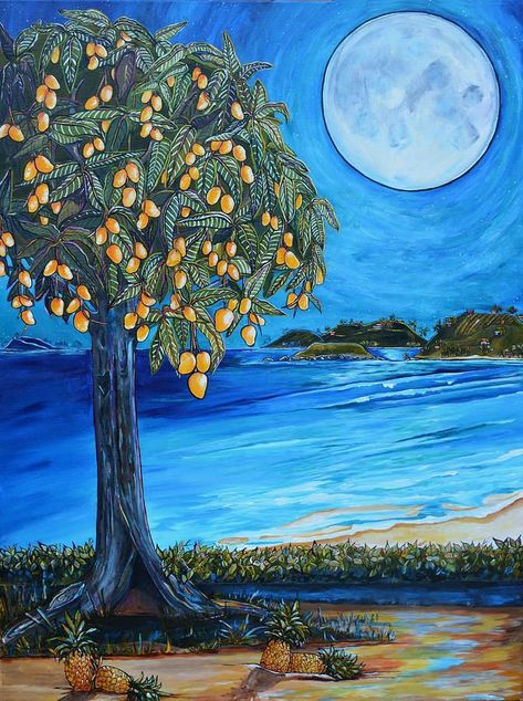 Multi Panel Canvas Art, Tree Poster, Illumination Art, Mango Tree, Afrocentric Art, Theme Background, Tree Illustration, Tree Canvas, Tree Drawing