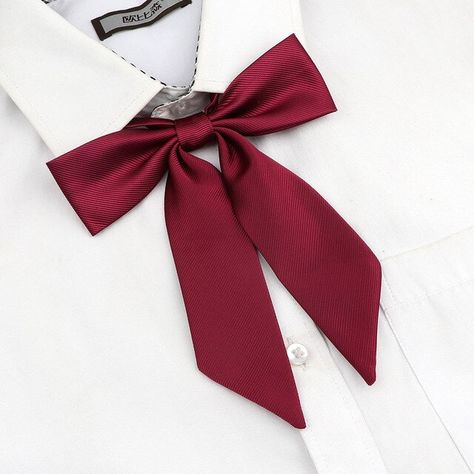 13 Colors Girl Student Bowtie Set Women Lady Ribbon Bow Tie School Party Bowknot Pink Bule Black Classic Butterfly Accessories - Ties - AliExpress Tie For Women Outfits, Red Bow Tie Outfit, Uniform Bow Tie, Royalty Dr, Pita Merah, Gogo Yubari, Butterfly Accessories, Easy Toe Nail Designs, 2024 Fits