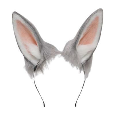 Girls Animal Rabbit Ears Headwear Plush Hair Hoop Handmade Cosplay Accessories | eBay Cosplay Headpiece, Dog Ears Headband, Bunny Hair, Headpiece Accessories, Wolf Ears, Kawaii Bunny, Male Cosplay, Ear Hair, Rabbit Ears