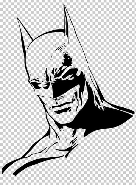 Line Art Stencil, Batman Black And White Art, Batman Line Art, Batman Stencil, Joker Stencil, Batman Svg, Batman Black And White, Batman Free, Sketch Board