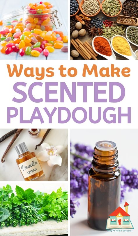 How to Make Scented Playdough - Stay At Home Educator Homemade Scented Playdough, Smelly Playdough Recipe, Diy Scented Playdough, Kool Aid Playdough, Best Playdough Recipe, Scented Playdough, Easy Playdough Recipe, Cooked Playdough, Diy Scent