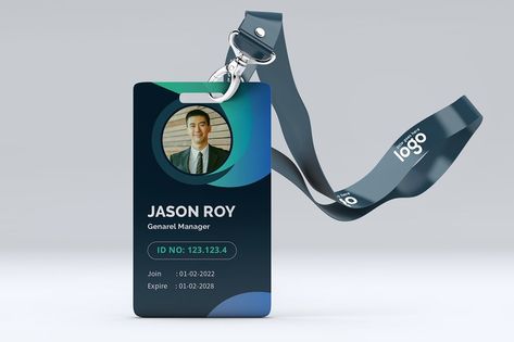 Identity Card Design, Id Card Design, Employee Id Card, Employees Card, Design In Photoshop, Card Ui, Corporate Id, Company Id, Name Card Design