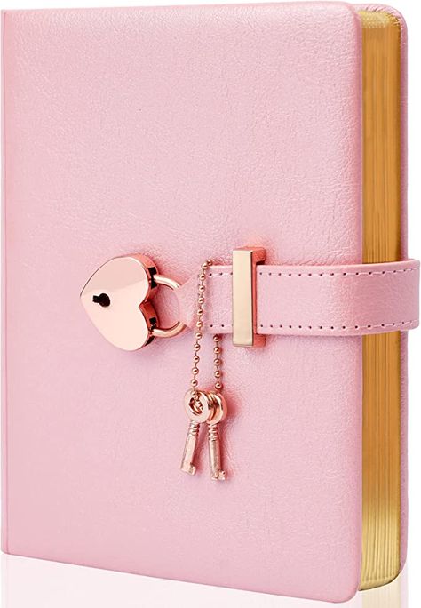 Diary With Lock And Key, Lock Diary, Diary For Girls, Journal With Lock, Diary With Lock, Rose Gold Accessories, To Do List Notebook, Vintage Writing, Leather Journal Notebook