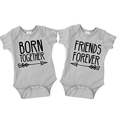 Twin Tshirts, Cricut Baby Shower, Twin Siblings, Twin Onesies, Twin Baby Boys, Twin Shirts, Boy Girl Twins, Sibling Outfits, Cute Twins