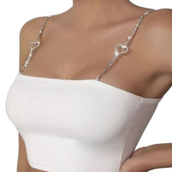 PRICES MAY VARY. Rhinestone shoulder chain material: Metal Alloy and Rhinestone. Package: 2Pcs. Crystal shoulder straps chain could fit for your sequin crop top and sexy crop top, party shirts, made you look more sexy, shining and elegant. Sexy crystal underwear chain is unique and fashionable, provide you the most charming look. Luxury bridal wedding rhinestone shoulder chain is stylish popular and make your shape more attractive. It can highlight your perfect body,make you more confident in th Wedding Bra, Body Accessories, Sequin Crop Top, Shoulder Chain, Rhinestone Wedding, Luxury Bridal, Rhinestone Heart, Jewelry For Women, Party Shirts