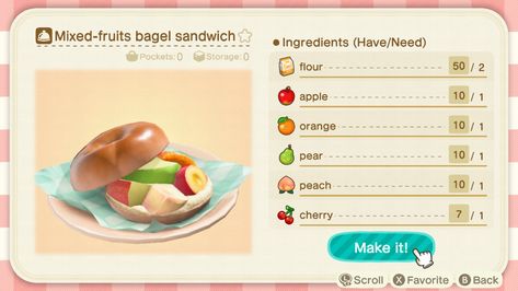 Fantasy Feast, Acnh Items, Ac Codes, Cozy Games, Cooking Mama, Chibi Body, Bagel Sandwich, Sandwich Ingredients, Art Food