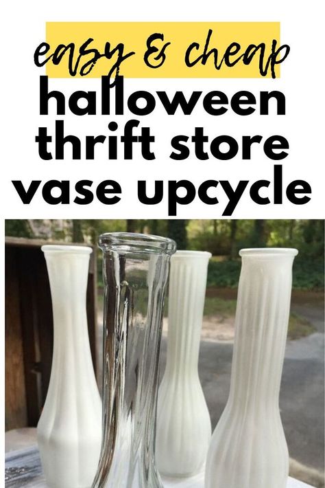 diy halloween decorations Halloween Vase Ideas, Halloween Vases Diy, Diy Halloween Vase, Halloween Vase Filler Ideas, Halloween Glass Vase Filler Ideas, Halloween Shelf Decor, Diy Ghost Vase, Glass Vase Halloween Decor, Dollar Tree Spider Candle Holder