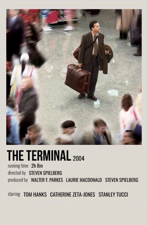 Minimalistic Polaroid Poster, Steven Spielberg Movies, Tom Hanks Movies, Best Teen Movies, Film Polaroid, Stanley Tucci, Jfk Airport, Movie Card, Zeta Jones