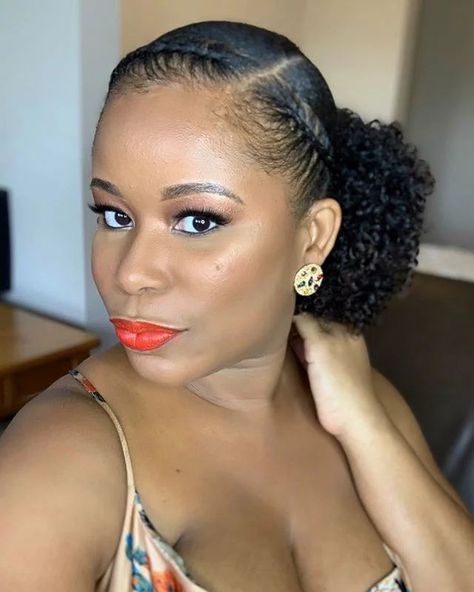 Natural Hairstyles For Wedding Guest, Natural Hair Ponytail, Glamorous Wedding Hair, Natural Hair Bun Styles, Glamorous Hair, Protective Hairstyles For Natural Hair, Wedding Guest Hairstyles, Natural Hair Updo, Natural Curls Hairstyles