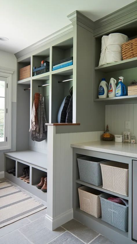 Angled Mudroom, Laundry Room Designs, Mudroom Laundry, Laundry Room/mud Room, Creative Layout, Mudroom Laundry Room, Laundry Room Ideas, Laundry Room Remodel, Optimize Space