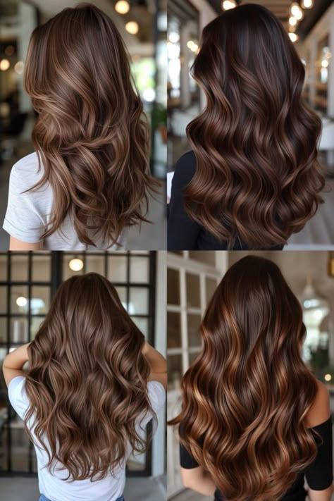 Hazelnut Brown Hair, Highlights Brown Hair Balayage, Winter Hair Colors, Highlights Curly Hair, Chocolate Brown Hair Color, Brown Hair Looks, Brown Hair Inspo, Creative Hair Color, Hair Color Caramel