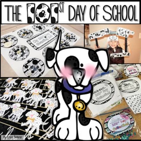 The 101st Day of School | 101 Days of School | Dalmatian 101st Day 101st Day Of School, 101 Days Of School, Puppy Crafts, Student Certificates, School Art Activities, Math Talk, How To Make Banners, Tens And Ones, School Celebration