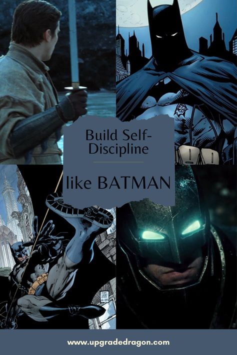 Batman is a master of self-discipline. Learn how to build your capacity for self-discipline by practicing it daily, adopting the "Will to Act" mindset, and habituating self-improvement behaviors to stretch your abilities even further! Batman Discipline, Batman Training Comic, Movies For Men, Batman Motivation Wallpaper, Batman Personality, Batman Skills, How To Build Discipline, How To Be Batman, Manly Wallpapers