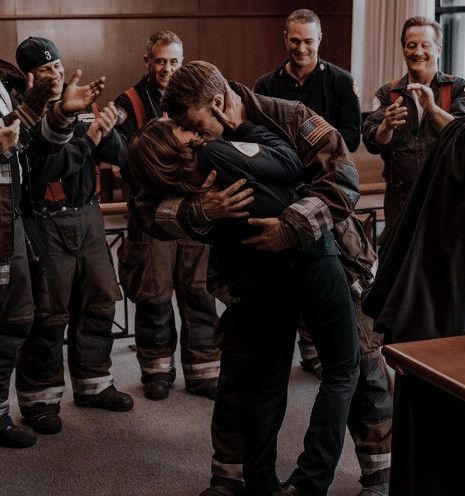 Firefighter And Doctor Couple, Police Couple Aesthetic, Firefighter Love Aesthetic, Police Wife Photoshoot, Cop Romance Aesthetic, Firefighter Relationship Goals, Firefighter Couple Aesthetic, Firefighter Romance Aesthetic, Cop Boyfriend Aesthetic