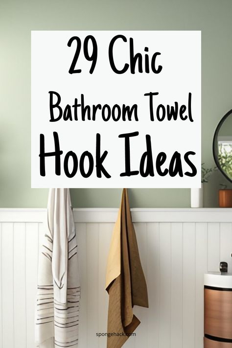 When I moved into my first home, I had to replace all the towel hooks. Why? Because they were old, tattered and just dingy looking. I wanted towel hook ideas that were modern, chic and fit my style. Do you feel the same? Maybe you’re upgrading your bathroom with some serious functionality and style or […] How To Hang Bathroom Towels Ideas, Towel Hanger Small Bathroom, Kitchen Towel Hook Ideas, Shiplap Bathroom Wall With Towel Hooks, Towel Rack Alternative, Gold Towel Hooks Bathroom, Bathroom Wall With Hooks, Towel Holder Ideas For Bathroom, Towel Hooks In Bathroom Ideas