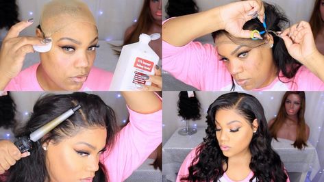 How to Put a Wig on Check more at https://1girl1boy.com/how-to-put-a-wig-on/ African American Hair Color, Frontal Installation, Frontal Wig Install, Lace Wigs Styles, Installation Ideas, Curly Full Lace Wig, Best Lace Wigs, Curly Lace Wig, Wig Install